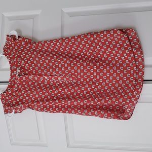 XS Coral Ruffle Sleeve Loft Tank Top